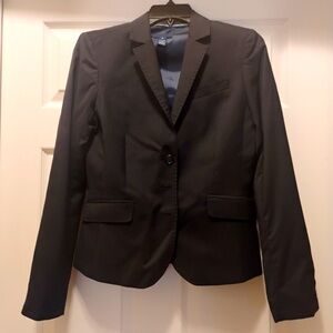 J.Crew Navy Blue Wool Pinstripe Blazer Professional Sophisticated Suit TopSize 6